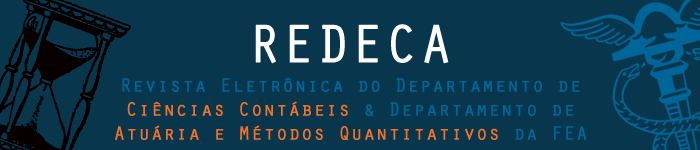 REDECA REVISTA ELETRÔNICA DO DEPARTAMENTO DE CIÊNCIAS CONTÁBEIS E DEPARATAMENTO DE ATUÁRIA E METÓDOS QUANTITATIVOS DA FEA